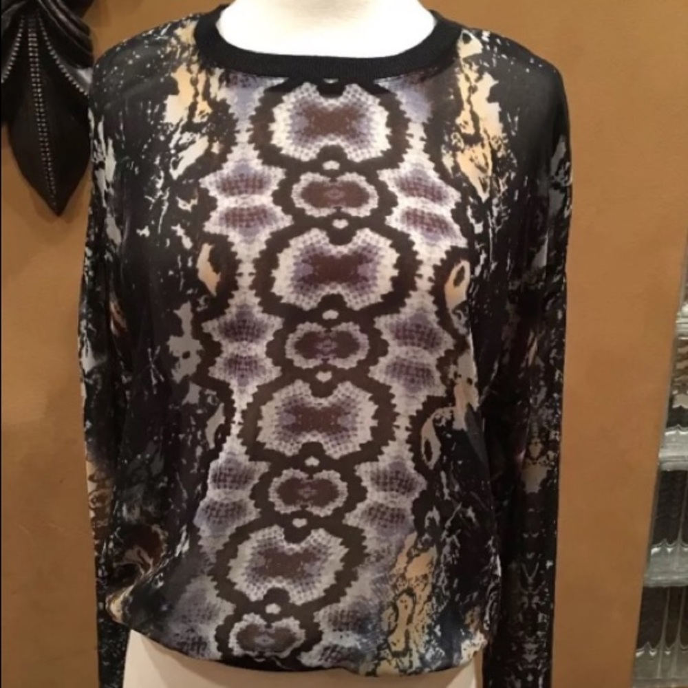 Cabi snake print top. Size S